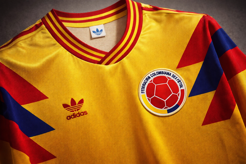 Camiseta retro de Colombia Bordada
